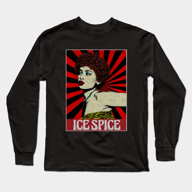 Ice Spice Pop Art Style Long Sleeve T-Shirt by Motor Lipat